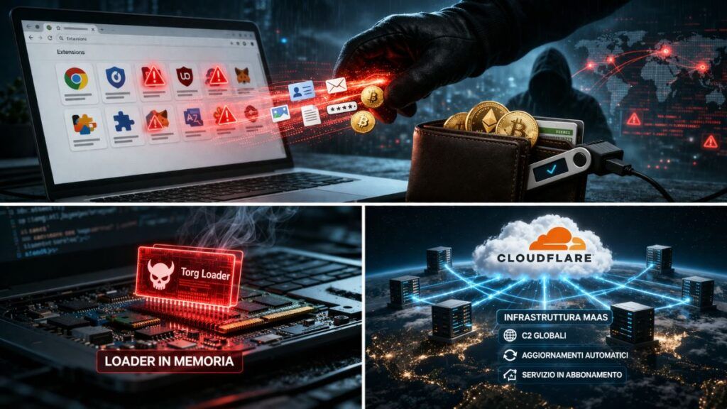 Allerta Torg Grabber: il nuovo virus che svuota 850 tipi di estensioni browser in un colpo solo 2 torg grabber credential stealer gen digital 850 estensioni