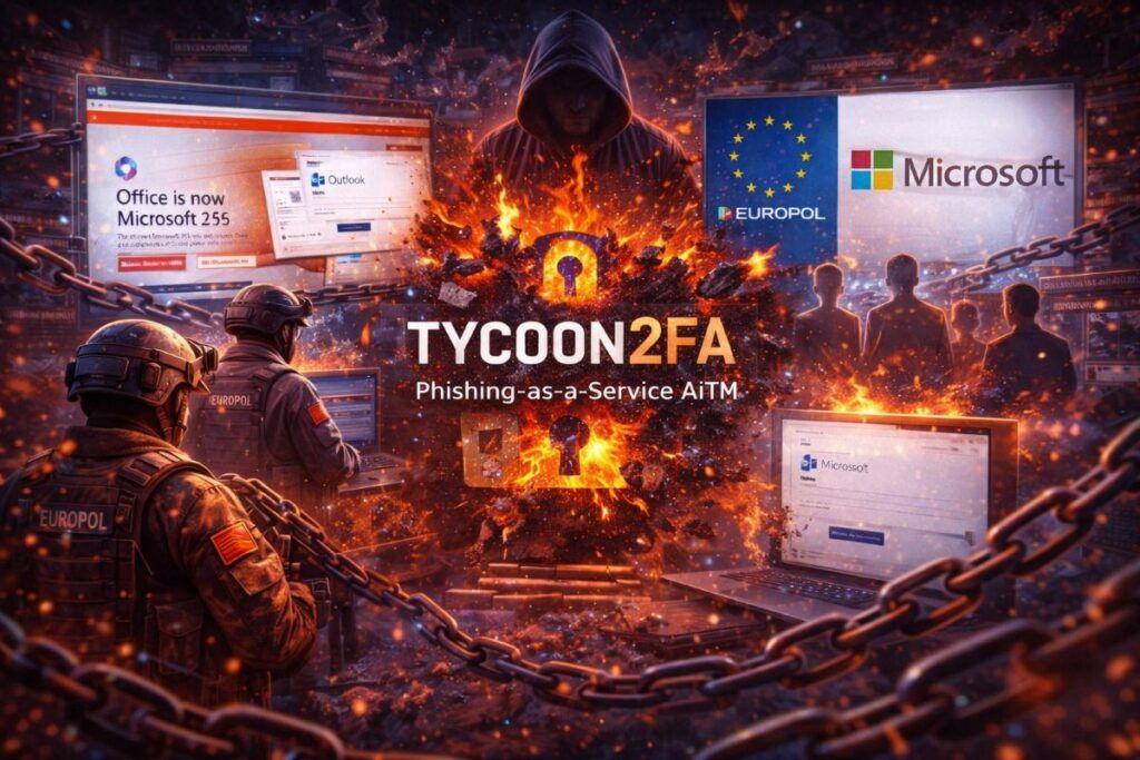 Maxi operazione Microsoft ed Europol: smantellato Tycoon2FA, il kit phishing che aggirava la MFA 2 tycoon2fa takedown aitm microsoft europol