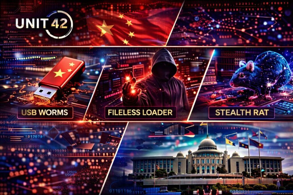 Worm USB e malware "fantasma": svelato l'arsenale segreto dello spionaggio cyber cinese 2 unit 42 scopre tre cluster cinesi in azione contro un ente del sud est asiatico