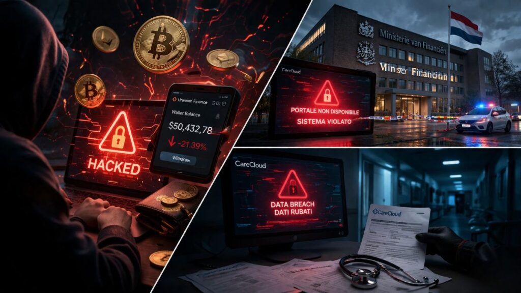 Hacker incriminato per 48,6 milioni rubati da Uranium mentre Olanda e sanità vanno sotto attacco 2 uranium finance hacker incriminato olanda carecloud breach