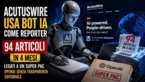 Bot IA si fingono reporter: il caso AcutusWire e l’agenda politica segreta di OpenAI