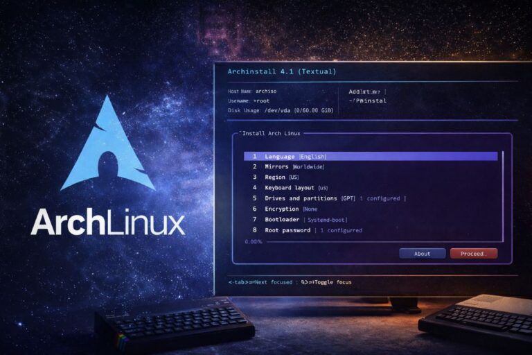 arch linux aprile 2026 archinstall 4 1