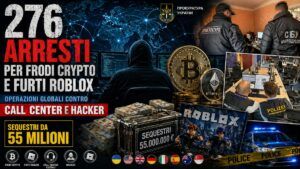 Smantellate le reti di frodi crypto e hack su Roblox: 276 arresti in tutto il mondo
