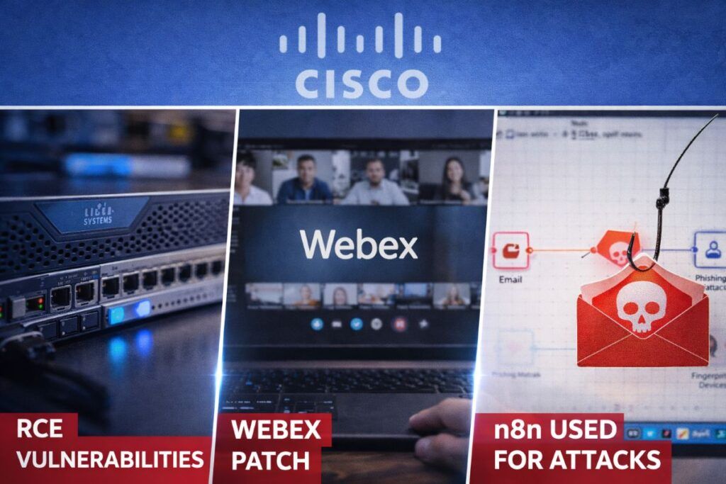 Allarme Cisco: patch urgenti per falle critiche su ISE, Webex e Unity Connection. E Talos avverte sugli abusi di n8n 2 cisco patch sicurezza rce ise webex unity connection n8n