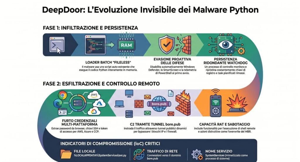 deepdoor backdoor python infografica