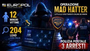 Europol e Polizia di Stato: 12 minori salvati e 9 indagati tra arresti e denunce per CSAM