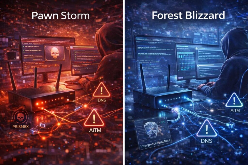forest blizzard hacker russia router soho dns hijacking aitm