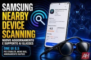 Samsung conferma Galaxy Glasses con Quick Pair e design stile Ray-Ban
