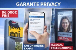 Garante Privacy a tutto campo: multa da 96mila euro a Eni e stop definitivo al FaceBoarding di Linate