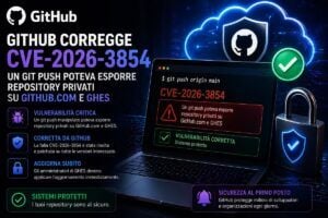 GitHub chiude la falla CVE-2026-3854: un singolo “git push” esponeva milioni di repository privati