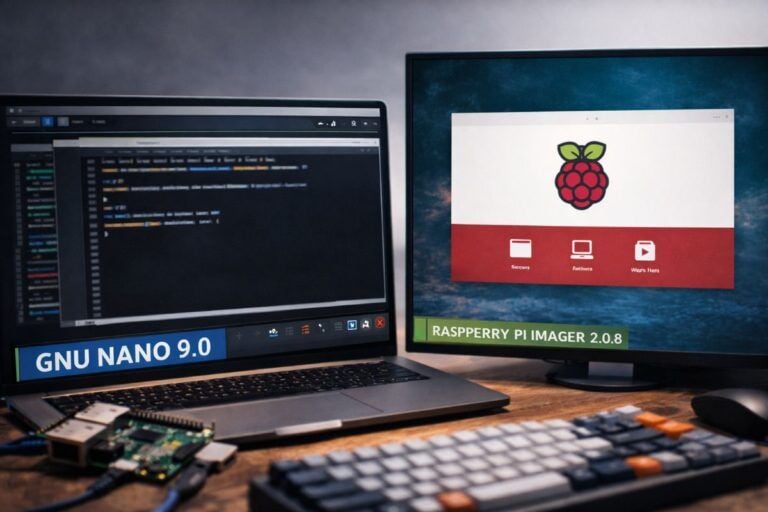 gnu nano 9 raspberry pi imager