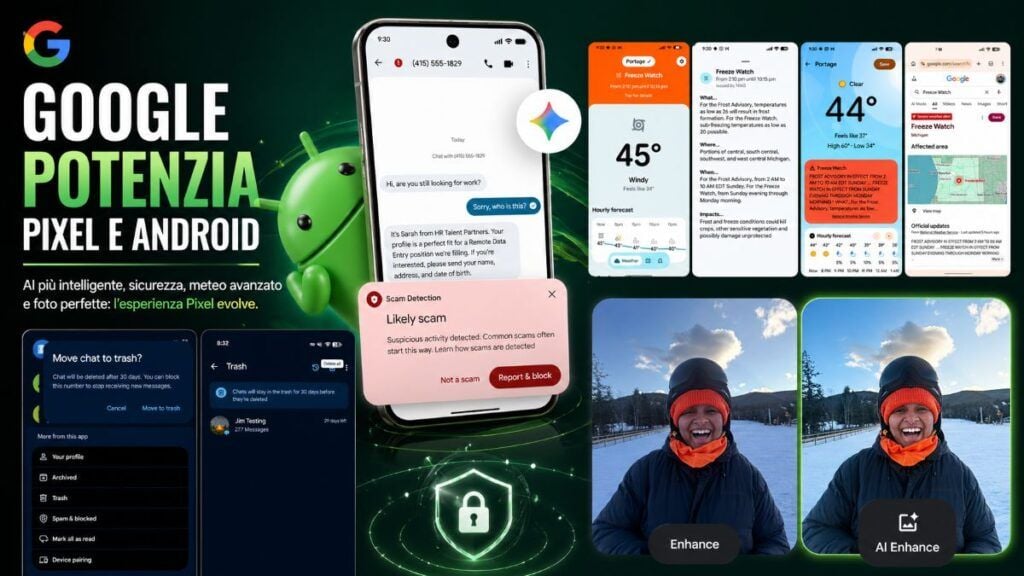 google aggiornamento android 2026 gemini notebooks foto messages