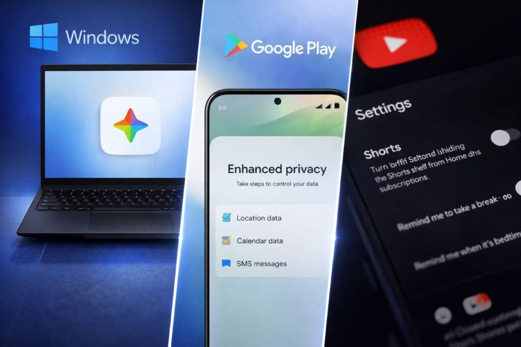 google ai windows toggle shorts