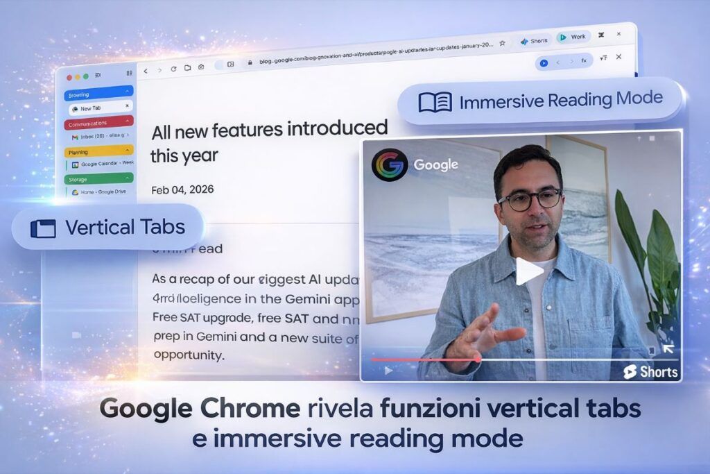google chrome schede verticali stabili gmail privacy gemini