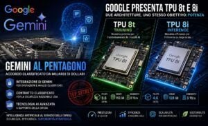 Google torna al Pentagono: patto segreto per Gemini, rivoluzione TPU v8 e rivolta interna