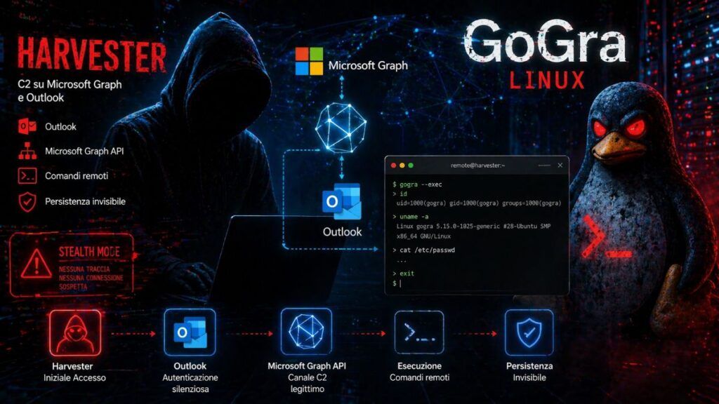 harvester apt backdoor gogra linux microsoft graph c2