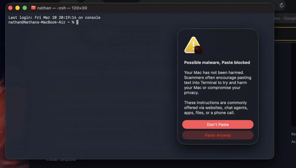 Apple introduce avviso Terminal per bloccare ClickFix e Atomic Stealer su macOS 5 image 263