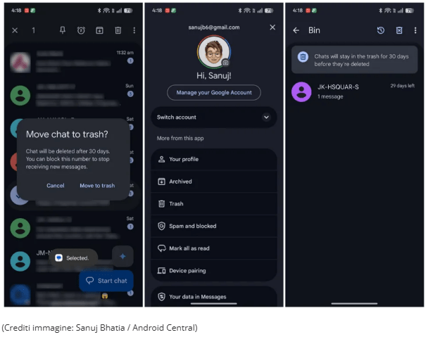 Pioggia di novità su Android: debutta il Cestino in Google Messaggi, la condivisione "Tap to Share" e l'anti-truffa Verified Caller 1 image 422