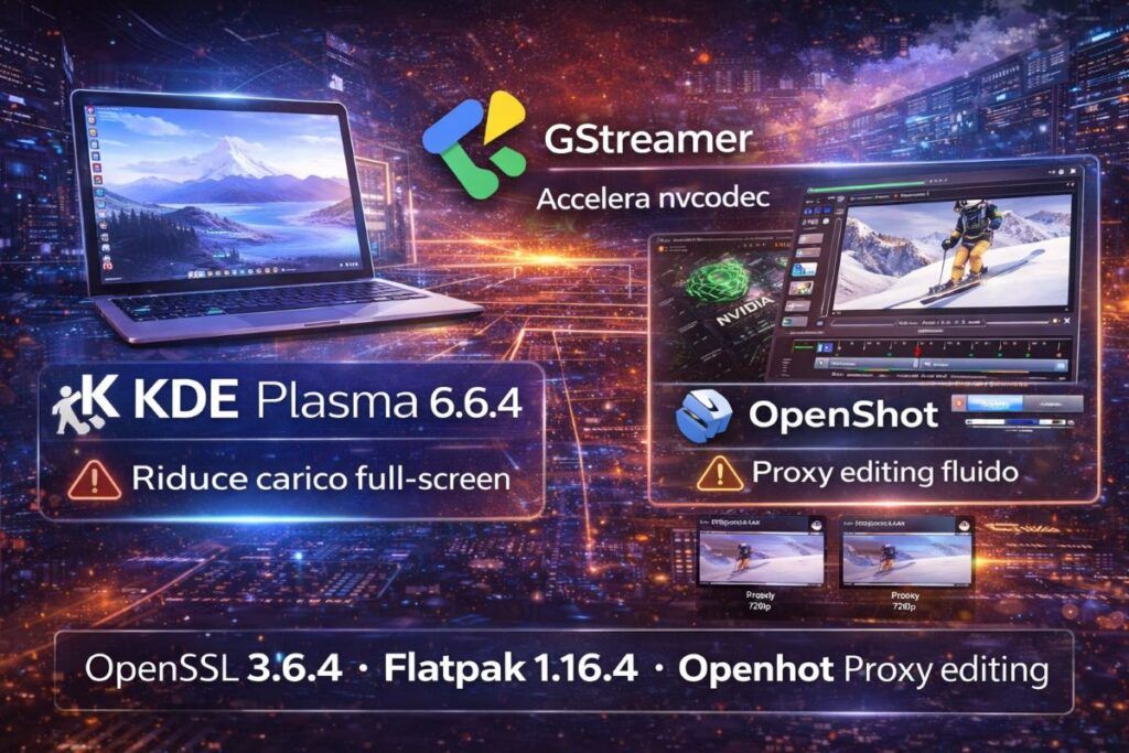 kde plasma 6 6 4 gstreamer 1 28 2 openshot 3 5 1