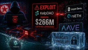 Furto record nella DeFi: KelpDAO perde 266 milioni di euro. L’ombra del gruppo Lazarus sull’exploit LayerZero