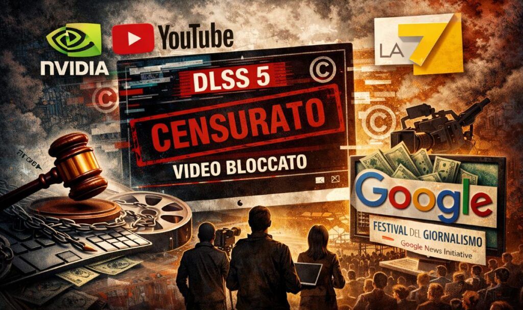 Nvidia, YouTube e La7: copyright automatico che umilia creator, giornalisti e perfino i giganti tech 2 la7 nvidia dlss5 youtube inchiesta