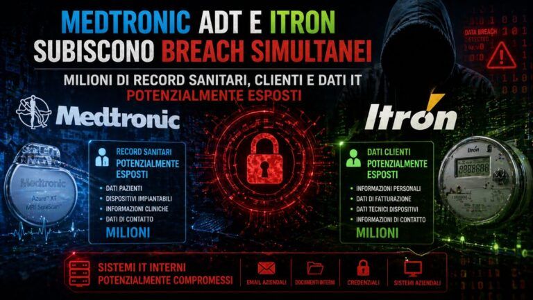 medtronic adt itron data breach miliardi dati rischio