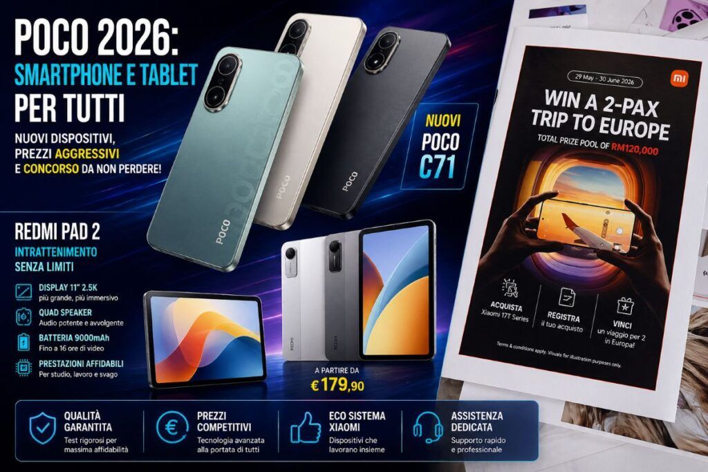 poco c81 pro redmi pad 2 ufficiali xiaomi 17t geekbench dimensity 8500