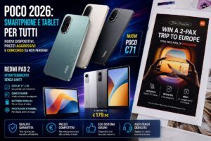 Xiaomi lancia Poco C81 Pro e Redmi Pad 2 9.7 mentre 17T appare su Geekbench