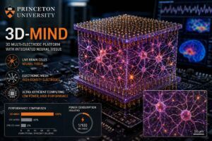 Oltre il silicio: Princeton crea 3D-MIND, la rete neurale viva che unisce biologia ed elettronica