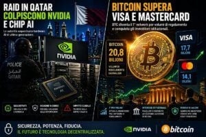 Raid in Qatar colpiscono Nvidia mentre Bitcoin accelera tra mercati e banche centrali