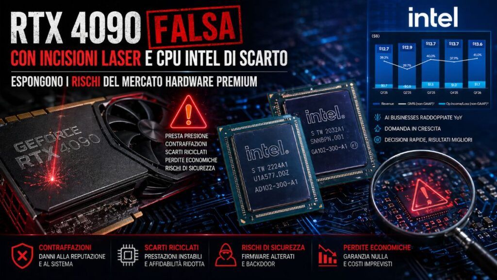 rtx 4090 falsa laser intel cpu scarto