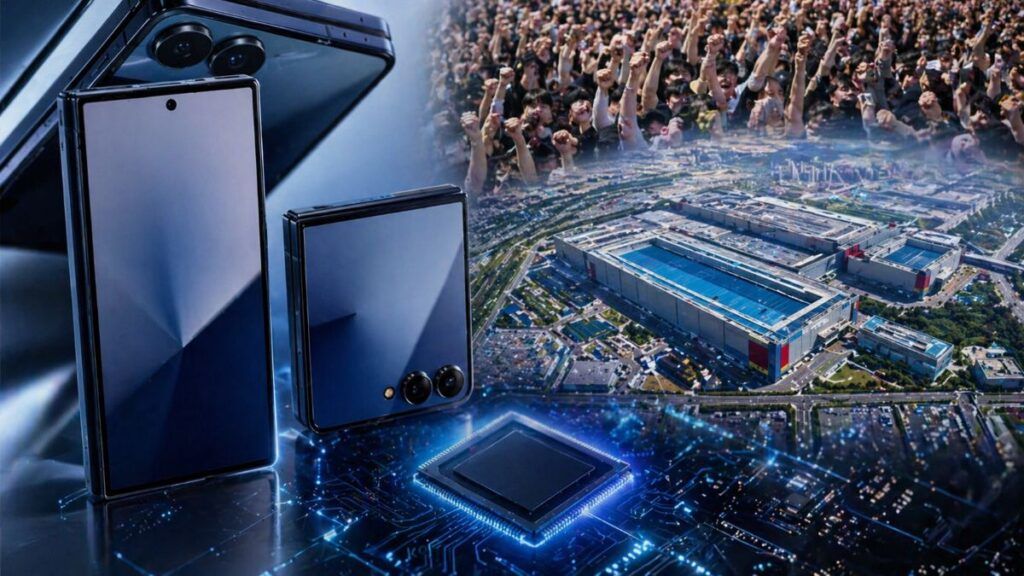 samsung crisi sciopero chip causa usa foldable