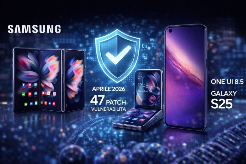 Samsung, scatta l'ora della sicurezza: patch di aprile per Fold 7, Flip 7 e TriFold (e One UI 8.5 in arrivo su S25) 2 samsung patch aprile 2026