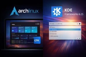 Arch Linux diventa più “amichevole” con il gestore grafico Shelly e KDE Frameworks si aggiorna alla 6.25 migliorando KRunner
