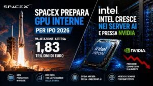 SpaceX prepara GPU interne per IPO e sfida Nvidia con Intel nell’AI
