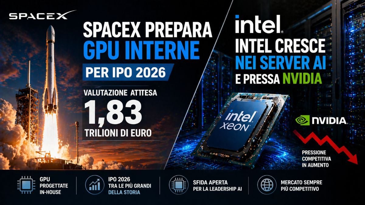 SpaceX prepara GPU interne per IPO e sfida Nvidia con Intel nell’AI ...