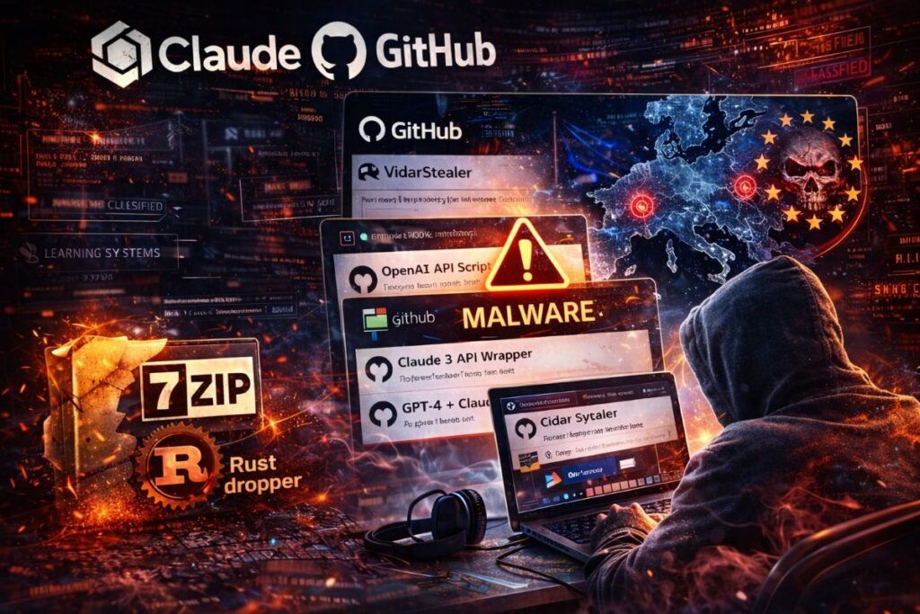 trappola sviluppatori leak claude code virus vidar github