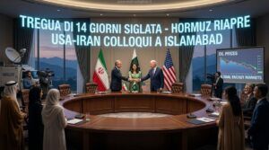 Colpo di scena diplomatico: tregua Usa-Iran di 14 giorni per sbloccare lo Stretto di Hormuz. Venerdì i colloqui 3 Colpo di scena diplomatico: tregua Usa-Iran di 14 giorni per sbloccare lo Stretto di Hormuz. Venerdì i colloqui