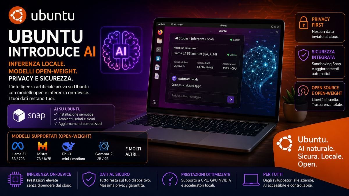 Ubuntu integra l'AI in locale: modelli open-weight su Snap per ...