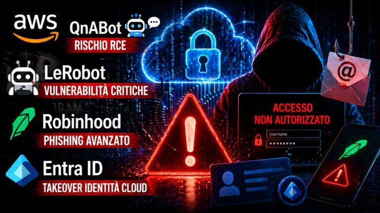 vulnerabilita aws qnabot lerobot entra id robinhood