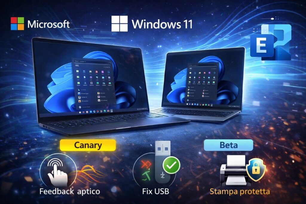 windows 11 insider feedback tattile problemi outlook exchange