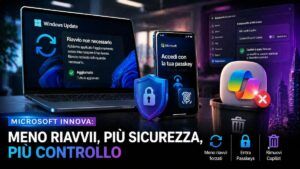 Windows cambia volto: addio riavvii forzati, arrivano le Passkey e Copilot diventa disinstallabile