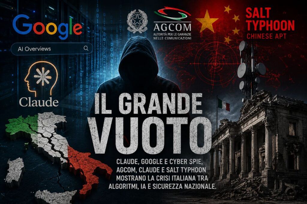 Claude, Google e cyber spie: il grande vuoto italiano - NEWSLETTER 2 Claude Google e cyber spie il grande vuoto newsletter
