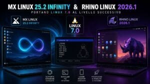 MX Linux 25.2 Infinity e Rhino Linux 2026.1 aggiornano Linux 7.0 tra Debian e Ubuntu 21 MX Linux 25.2 Infinity e Rhino Linux 2026.1 aggiornano Linux 7.0 tra Debian e Ubuntu
