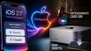 Apple Intelligence si apre a Gemini e Claude su iOS 27