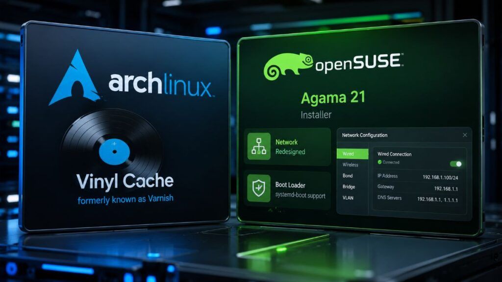 Arch Linux passa a Vinyl Cache mentre openSUSE aggiorna Agama 21 2 arch linux vinyl cache agama21