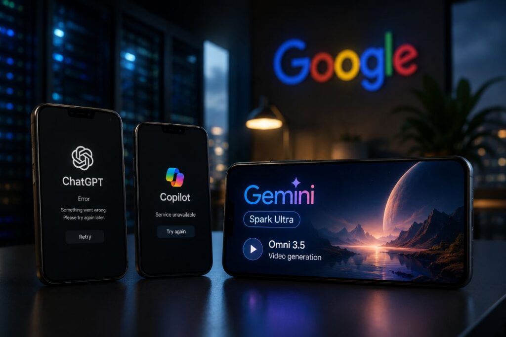 blackout openai chatgpt copilot google gemini video