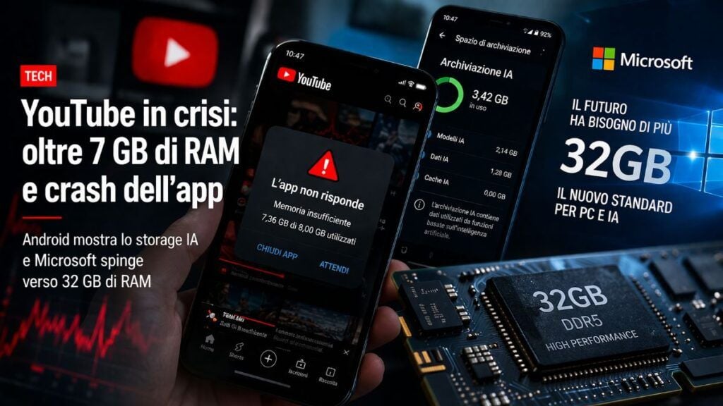 bug youtube ram android aicore microsoft 32gb