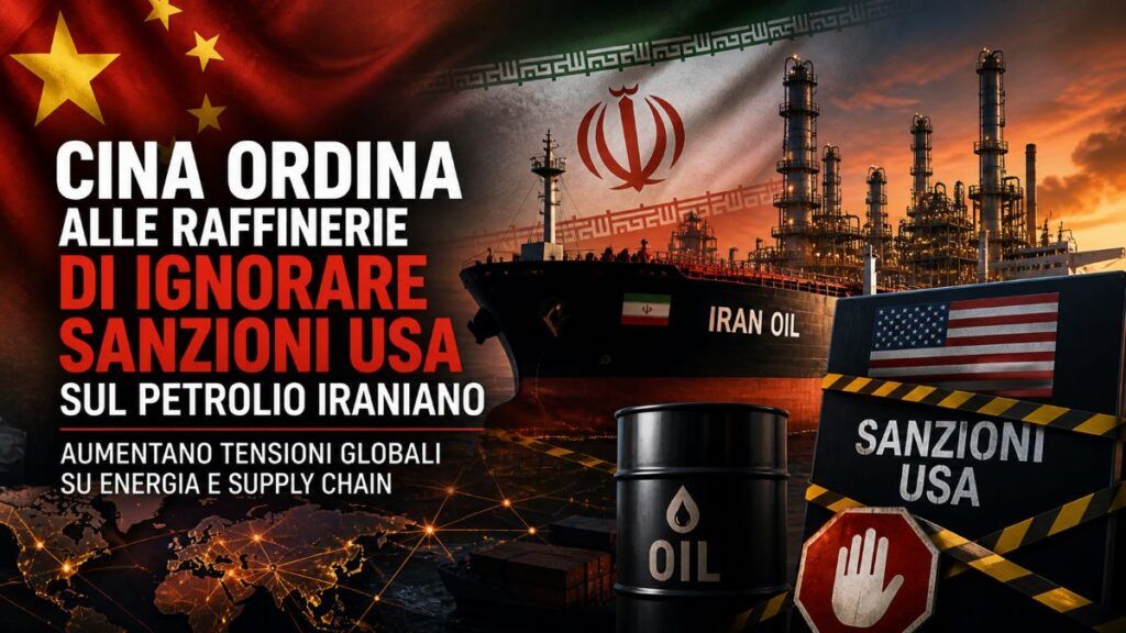 cina ignora sanzioni usa petrolio iraniano