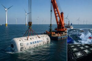 Cina attiva il primo data center sottomarino AI con energia eolica offshore e Taiwan accumula chip